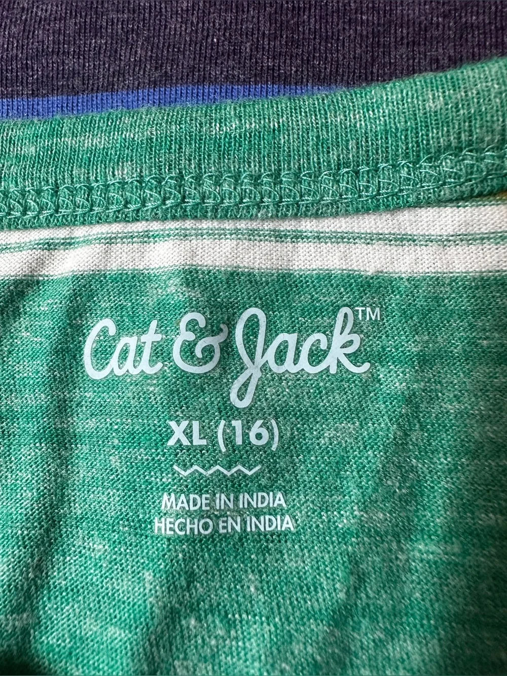 🔥3 FOR $25🔥 Cat & Jack BUNDLE OF 3 Striped Tees Long Sleeve Size X-LARGE (16)